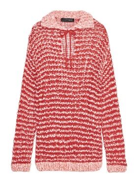 Pointelle Wool Polo knit shirt